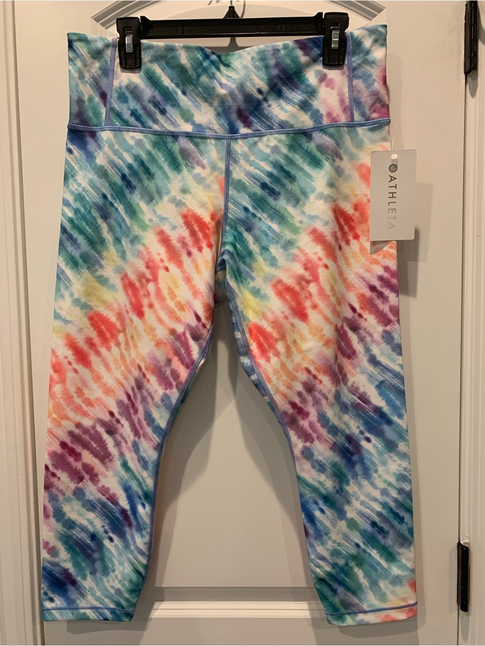 Athleta Love Proudly 7/8 Tights Plus Size 1X Rainbow Pride Tie Dye Leggings